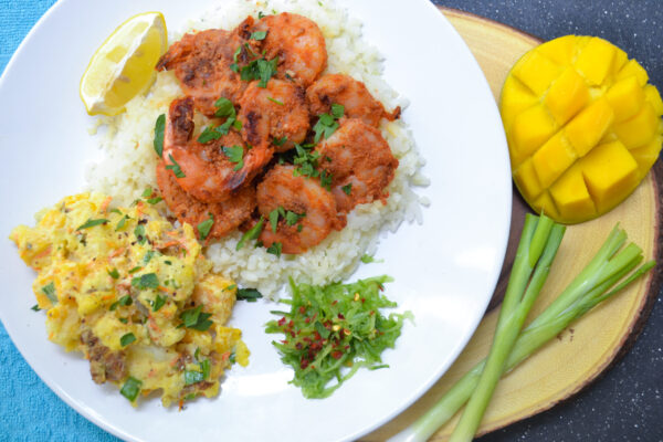 Kona Mix Plate: Hawaiian Food Truck Shrimp